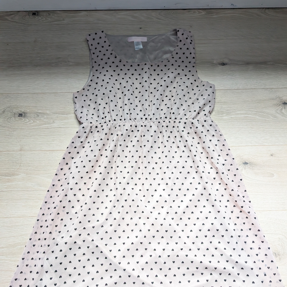 Black Felt and Light Pink Heart Dress